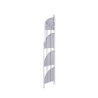 Opvouwbare hoekplank met 4 planken van ijzer 49x33xh.167cm wit Alba Kortingen