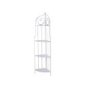 Opvouwbare hoekplank met 4 planken van ijzer 49x33xh.167cm wit Alba Aanbieding