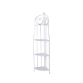 Opvouwbare hoekplank met 4 planken van ijzer 49x33xh.167cm wit Alba Aanbieding