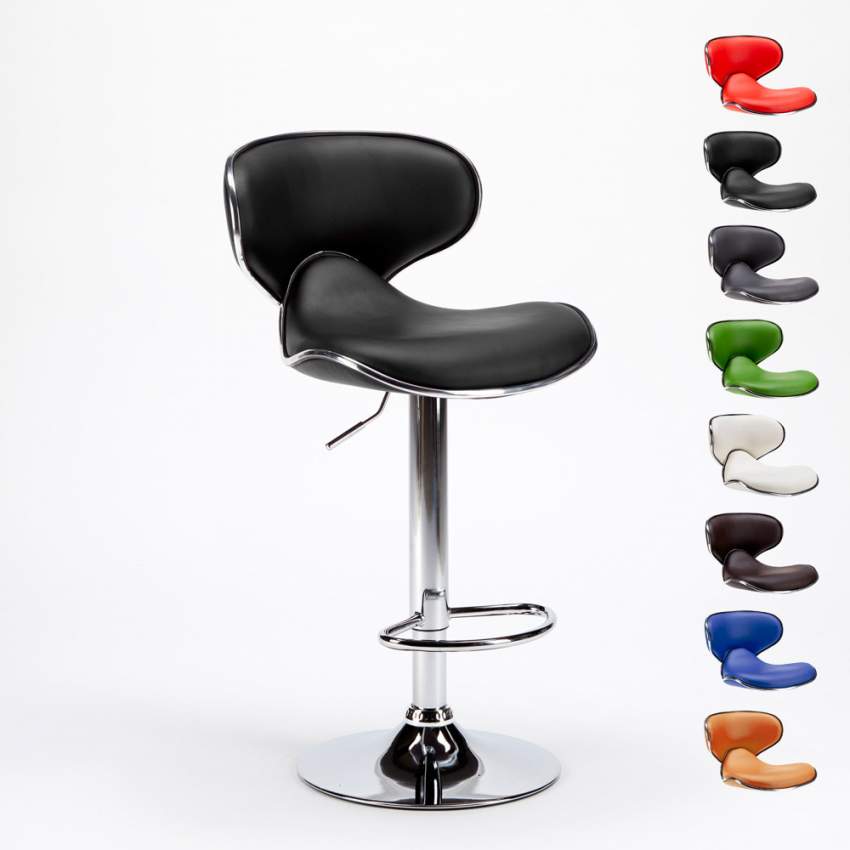 Tabouret de cuisine et bar design moderne pivotant chromé Amarillo Promotion