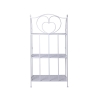 Scaffale 3 ripiani richiudibile in ferro 60,5x28xh.127cm bianco Karnel Réductions