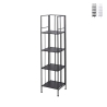 Scaffale da esterno slim 4 ripiani in ferro battuto richiudibile Nuvia Promotion