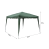 Gazebo estensibile verde 3x3 in alluminio richiudibile Rapido Aankoop