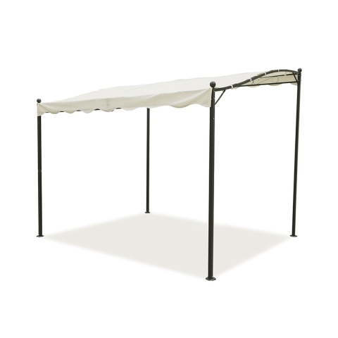 Gazebo a veranda idrorepellente 3x2,5m in ferro ecrù Sarnok Aanbieding