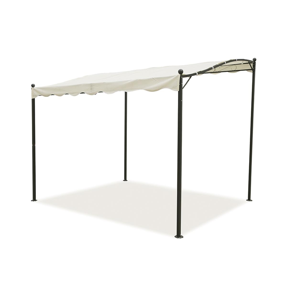 Gazebo a veranda idrorepellente 3x2,5m in ferro ecrù Sarnok Promotion Gazebo a veranda idrorepellente 3x2,5m in ferro ecrù Sarnok Promotion