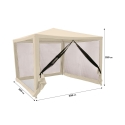 Gazebo idrorepellente con zanzariere 3x3m ferro ecrù Dakar Aanbod