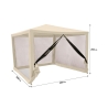Gazebo idrorepellente con zanzariere 3x3m ferro ecrù Dakar Aanbod