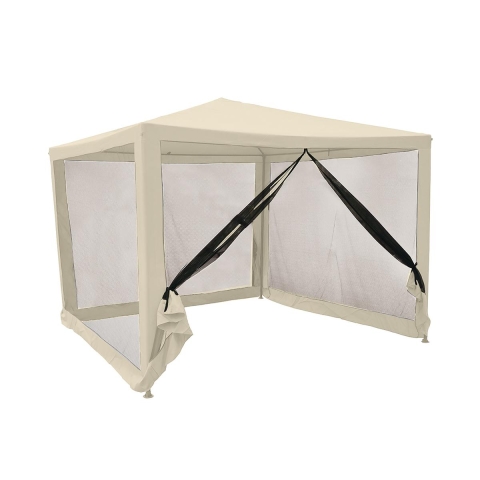 Gazebo idrorepellente con zanzariere 3x3m ferro ecrù Dakar Aanbieding