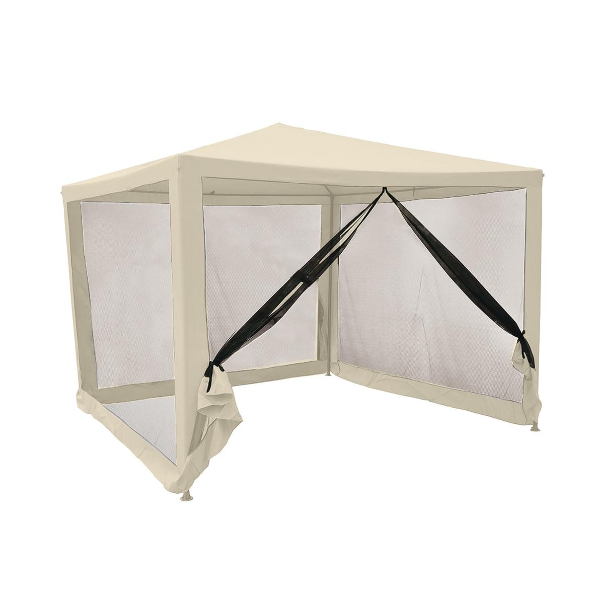 Gazebo idrorepellente con zanzariere 3x3m ferro ecrù Dakar Aanbieding Gazebo idrorepellente con zanzariere 3x3m ferro ecrù Dakar Aanbieding