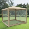 Gazebo idrorepellente con zanzariere 3x3m ferro ecrù Dakar Verkoop