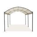Waterafstotende gazebo tunnel 3x4m met 6 ijzeren palen ecru Lomek Aanbod