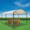Waterafstotende gazebo tunnel 3x4m met 6 ijzeren palen ecru Lomek Verkoop