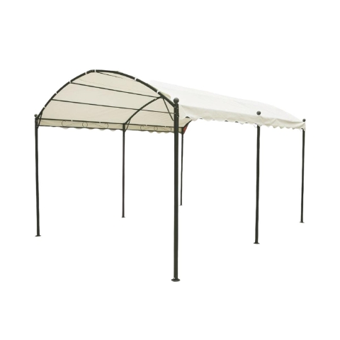 Waterafstotende gazebo tunnel 3x4m met 6 ijzeren palen ecru Lomek Aanbieding
