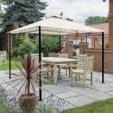 Tuinpaviljoen 3x3m met waterafstotend polyester dak Sahara Verkoop