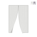 Magnetisch hordeur 130x220 cm met dubbelzijdige tape en 8 magneten Zanzibar Aanbieding