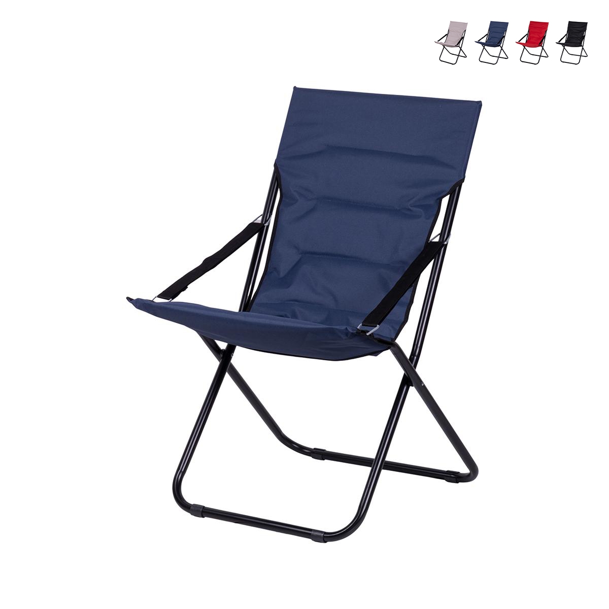 Chaise longue de jardin rembourrée avec accoudoirs pliable Panama Promotion Chaise longue de jardin rembourrée avec accoudoirs pliable Panama Promotion