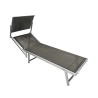 Tuin- en strandligbed in aluminium met zonnescherm Riccione 