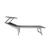 Chaise longue de jardin en aluminium avec pare-soleil Riccione 
