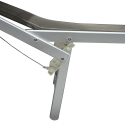 Tuin- en strandligbed in aluminium met zonnescherm Riccione 