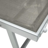 Chaise longue de jardin en aluminium avec pare-soleil Riccione 