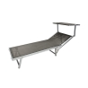 Chaise longue de jardin en aluminium avec pare-soleil Riccione 