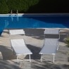 Chaise longue de jardin en aluminium avec pare-soleil Riccione Catalogue