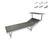 Chaise longue de jardin en aluminium avec pare-soleil Riccione Réductions