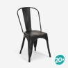 Set van 20 industriële vintage stoelen Steel Old van metaal. 