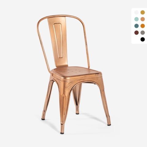Set van 20 industriële vintage stoelen Steel Old van metaal. Aanbieding