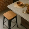 Design kruk van metaal en hout Brush Up in industriële stijl Catalogus