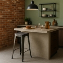 tabouret de bar et cuisine design métal bois style industriel style brush up 