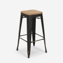 Design kruk van metaal en hout Brush Up in industriële stijl Karakteristieken