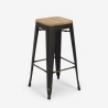 Design kruk van metaal en hout Brush Up in industriële stijl Karakteristieken