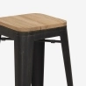 Design kruk van metaal en hout Brush Up in industriële stijl Keuze