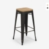 Design kruk van metaal en hout Brush Up in industriële stijl Aanbieding