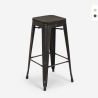 tabouret de bar et cuisine design métal bois style industriel style brush up Achat