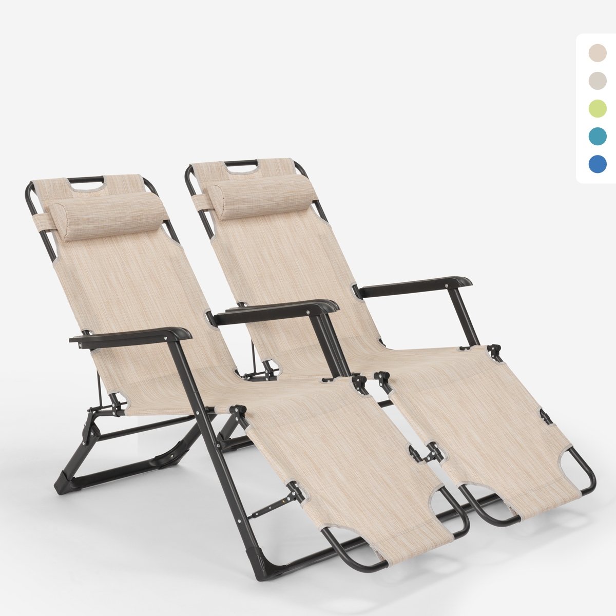 2 opvouwbare tuinstoelen Emily Lux Zero Gravity Karakteristieken