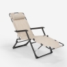 4 transats de plage et jardin pliants multi-positions Emily Lux Zero Gravity 
