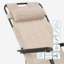 4 transats de plage et jardin pliants multi-positions Emily Lux Zero Gravity 