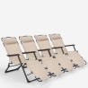 4 transats de plage et jardin pliants multi-positions Emily Lux Zero Gravity 