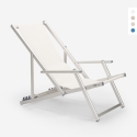 Chaise longue de plage avec accoudoirs en aluminium Riccione Gold Lux Prix