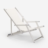 2 chaises de plage pliantes avec accoudoirs en aluminium Riccione Gold Lux 