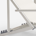 2 chaises de plage pliantes avec accoudoirs en aluminium Riccione Gold Lux 
