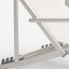 2 chaises de plage pliantes avec accoudoirs en aluminium Riccione Gold Lux 