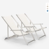2 chaises de plage pliantes avec accoudoirs en aluminium Riccione Gold Lux Catalogue