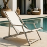 2 chaises de plage pliantes avec accoudoirs en aluminium Riccione Gold Lux Modèle