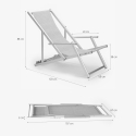 Set van 2 opvouwbare aluminium ligstoelen met armleuningen Riccione Gold Lux 