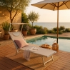 2 stuks professionele aluminium ligbedden Santorini Korting