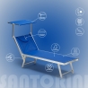 20 transats de plage et jardin bains de soleil en aluminium Santorini 