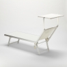 Professionele aluminium ligbedden Santorini voor strand, tuin en zwembad, 4 stuks 